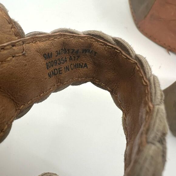 FRYE Amy Braided Leather Block Heeled Sandals Women's 9 US - Picture 9 of 9